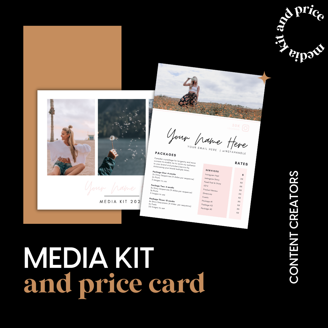 Media Kit & Price Card Template